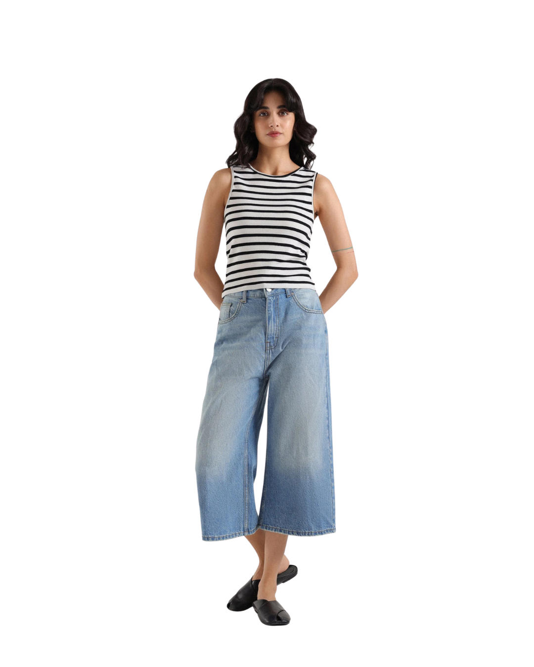 Super Cropped Striped Tank Top