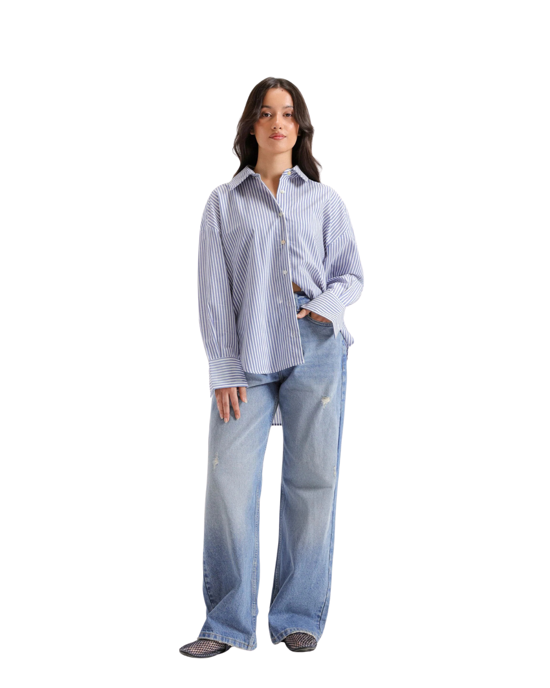 Striped Poplin Shirt